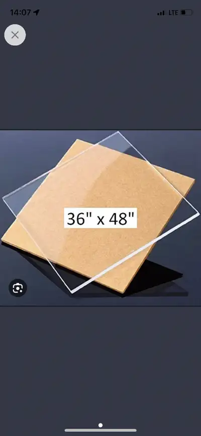 Brand new Transparent  36x48 plexiglass/cast acrylic sheets, View more