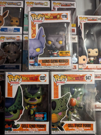Dragon Ball Z Funko lot Cell 1st, 2nd form and Beerus