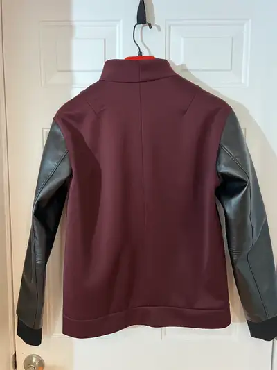 Zara Man Jacket - XL, Burgundy with Leather Sleeves, Fall/Spring, View more