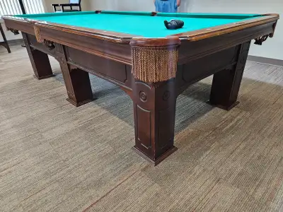 Up forsale are two amazing pool tables they are sister tables installed the same day. They both have...
