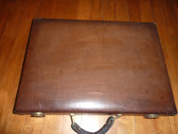 Renwick Vintage Caribou Leather Briefcase