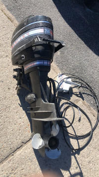 Mercury 35hp short shaft outboard engine with controls