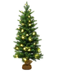 NEW Costway 3Ft Pre-Lit Spruce Tabletop Christmas Tree Lights