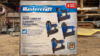 Mastercraft Pneumatic Nailer & Air Stapler/Staple Gun Kit, 4-pc 