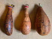 East African Memorabilia: Maasai Kibuyu gourds, monkey hide, etc