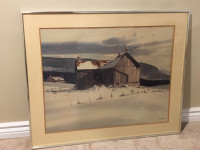 PICTURE FRAME BARN WINTER $125 Pickering 