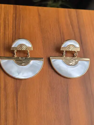 80s Deco Statement Earrings, View more