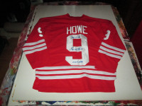 Gordie Howe Signed Detroit Red Wings 36x44 Jersey Frame