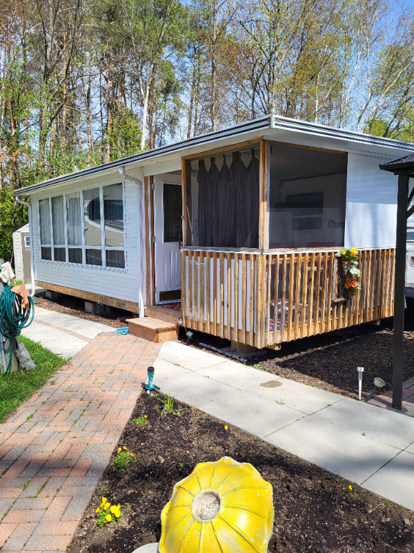 Summer Trailer Home for Sale already on camping lot Houses for Sale