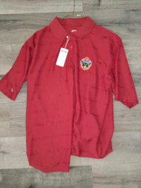 Red golf shirt large 