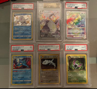 Pokemon PSA Slabs Graded Card Charizard VMAX, Lugia VSTAR etc.