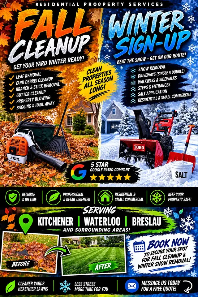 residential fall clean up/winter sign up