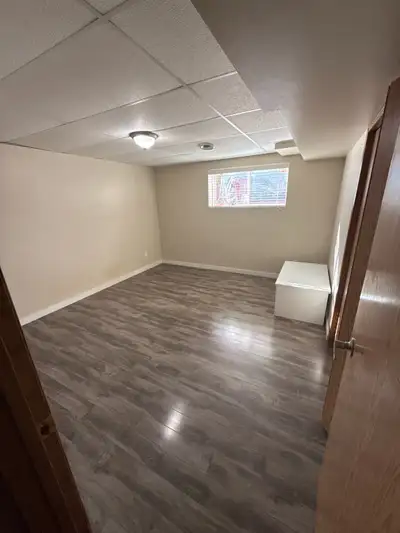 1 bedroom with big living room and private washroom basement for rent available now in amber trail a...