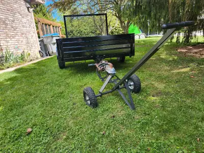 4x6 Extend to 4x8 Utility Trailer, can be become as a flat bed trailer, or dump trailer. Very handy...