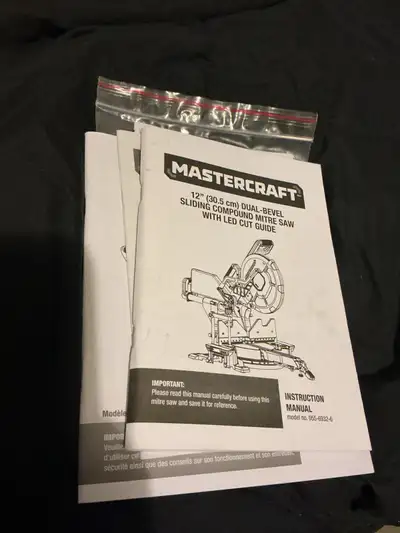 Mastercraft tool package – everything works and is ready to use. Includes: • Mastercraft 12″ Dual-Be...
