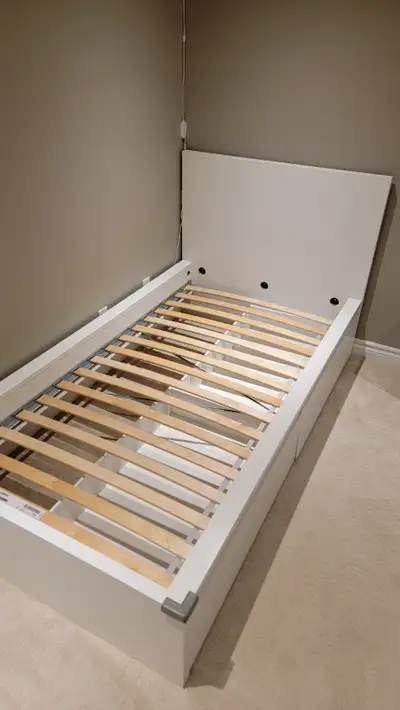 IKEA MALM Twin Bed + 2 Storage Drawers – Quick Sale, View more
