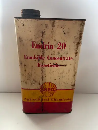 Shell Insecte Endrin 20 produit agricole contenant vide Antique, View more