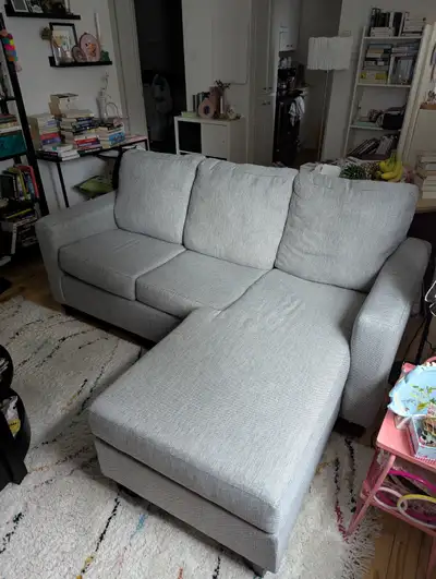 Sofa sectionnel avec chaise longue interchangeable, View more