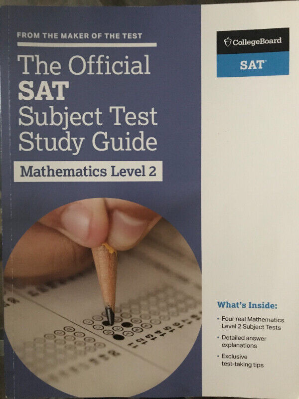 The Official SAT Subject Test in Mathematics Level 2 Study Guide in Textbooks in City of Toronto