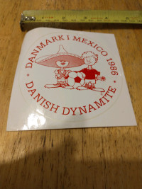 Danish Dynamite - Denmark 1986 World Cup Mexico soccer sticker