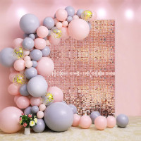 NEW 24 Pack 12x12 Rose Gold Shimmer Sequins Wall Backdrop Party