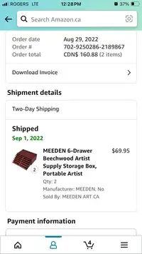 Meeden 6 drawer artist storage box