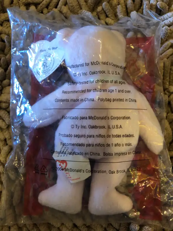 2004 MCDONALD’S TY TEENIE BEANIE BEAR - SHAKE THE BEAR - NIP62863262577794121