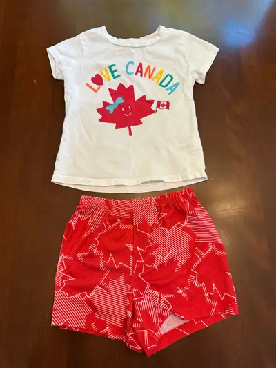 Size 4T Girl’s Canada T-shirt and shorts set – $4 for all - Joe, View more