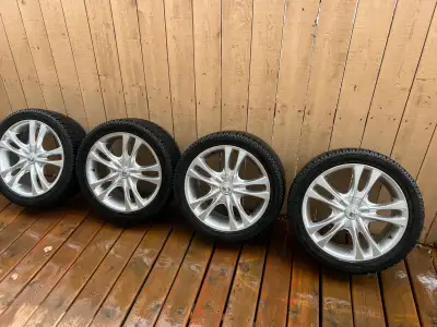 Like new sold the car, they were for tires alone are about $450 for a set 215/45/17 5x114.3mm bolt p...