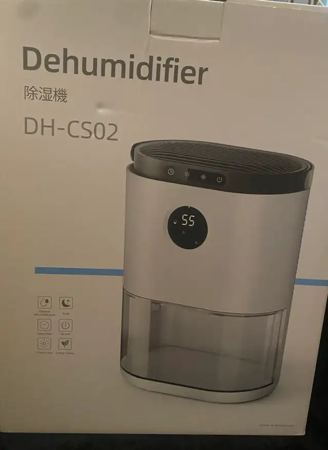 Like New Portable Dehumidifier (DH-CS02) – 2.3L Capacity – Origi in Heaters, Humidifiers & Dehumidifiers in Mississauga / Peel Region - Image 5