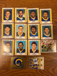 1988 Los Angeles Rams Panini football sticker team set (14)