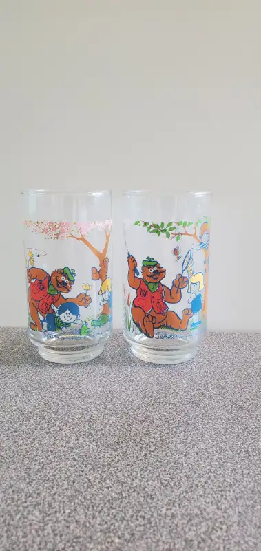 Vintage LK’s "Pierre the Bear" Collectible Drinking Glasses, View more
