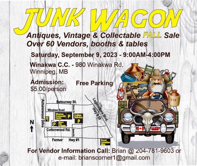 JunkWagon Antiques/Collectibles Sale Arts & Collectibles Winnipeg