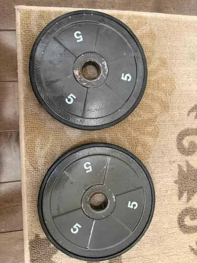 1 inch 5 lb rubber wrapped weight plates for sale!, View more