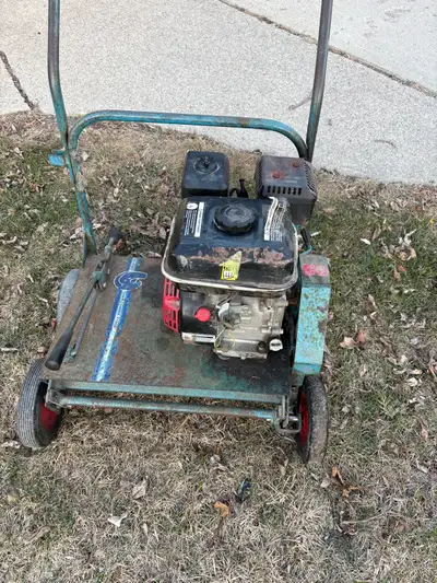 Runs as it should. New air filter and fresh oil. Honda 5.5 engine