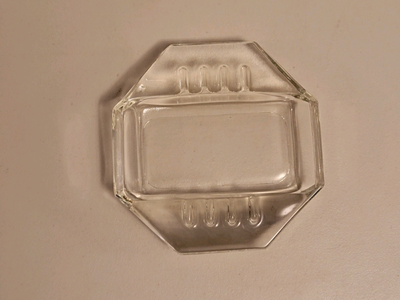 Art Deco Cleat Glass Ashtray, View more