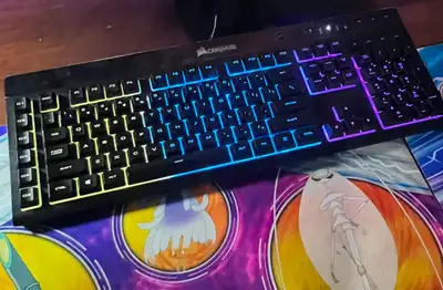 Corsair k55 rgb gaming keyboard wired full sized, View more