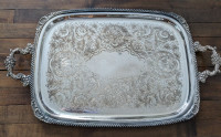 Vintage Sheffield Reproduction silverplate serving tray