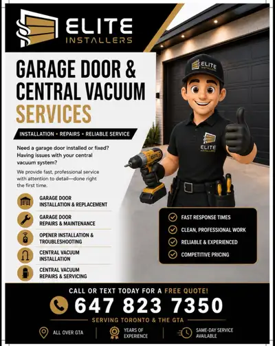 Elite Installers — Your GTA Central Vacuum Experts. We offer full-service central vacuum solutions i...