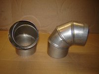 New 4 & 5 inch  Round Adjustable Elbow [Stainless]