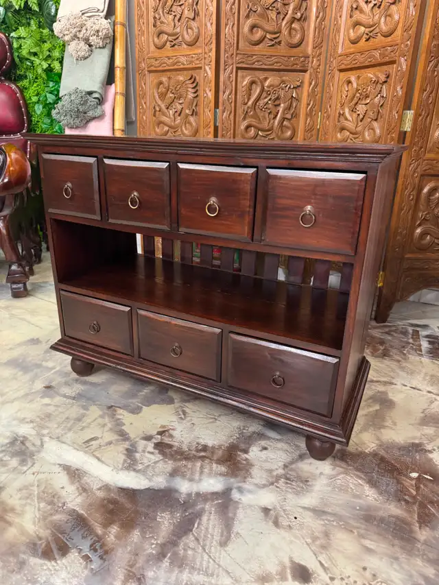 Bahut, Commode 6 tiroirs, Petit buffet en acacia, cabinet Inde in Hutches & Display Cabinets in City of Montréal - Image 3