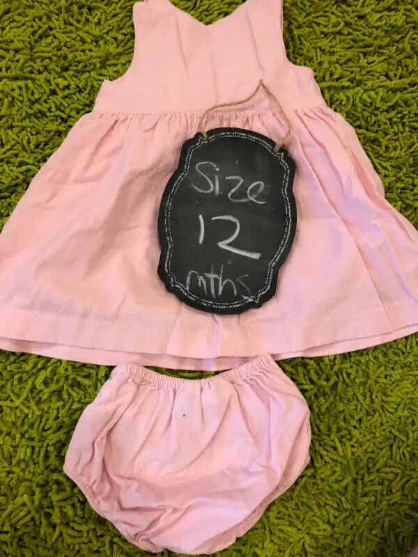 THE CHILDREN'S PLACE PINK SLEEVELESS CORDUROY DRESS - 12 MTH62863262710017122