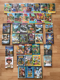 LARGE CHILDRENS/FAMILY CHRISTIAN VIDEO COLLECTION WITH PLAYER 