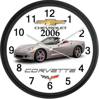 2006 Chevrolet Corvette Convertible (Silver Metallic) Wall Clock, View more