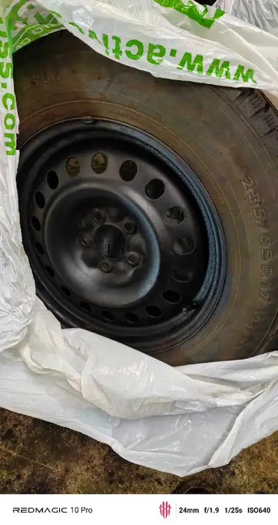 Set of SUV Winter Tires purchased in Winter of 2024. Wheels: 17x8 Steelies Bolt pattern:5x114.3mm Ti...