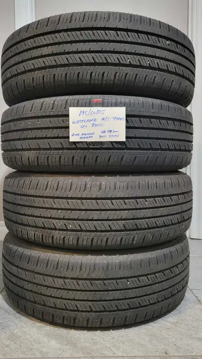 Got a set of Westlake Radial RP18 all season tires on rims in excellent condition! Will fit most Hyu...