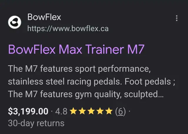 Bowflex Max Trainer M7491788868047360007