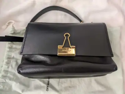 Off-White Medium Soft Binder Lambskin Crossbody/Shoulder bag, View more