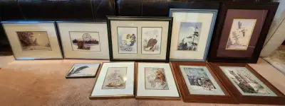 8 Beautiful Framed Sue Coleman Wildlife Totem Prints - Read AD, View more