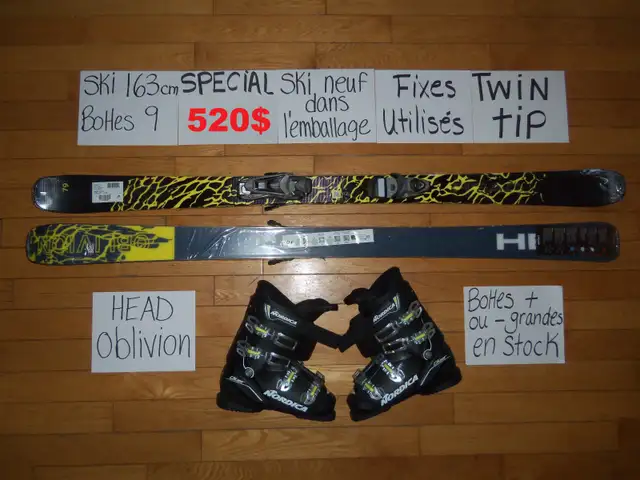 Kit plusieurs ensembles ski alpin twin tip titanium 160 165 cm in Ski in Drummondville - Image 11